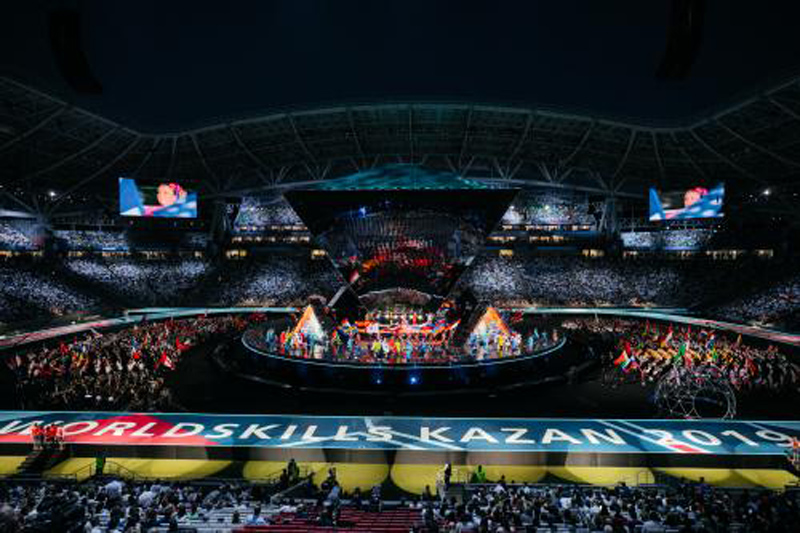 В Казани прошла торжественная церемония открытия 45-го мирового чемпионата "WorldSkills"
